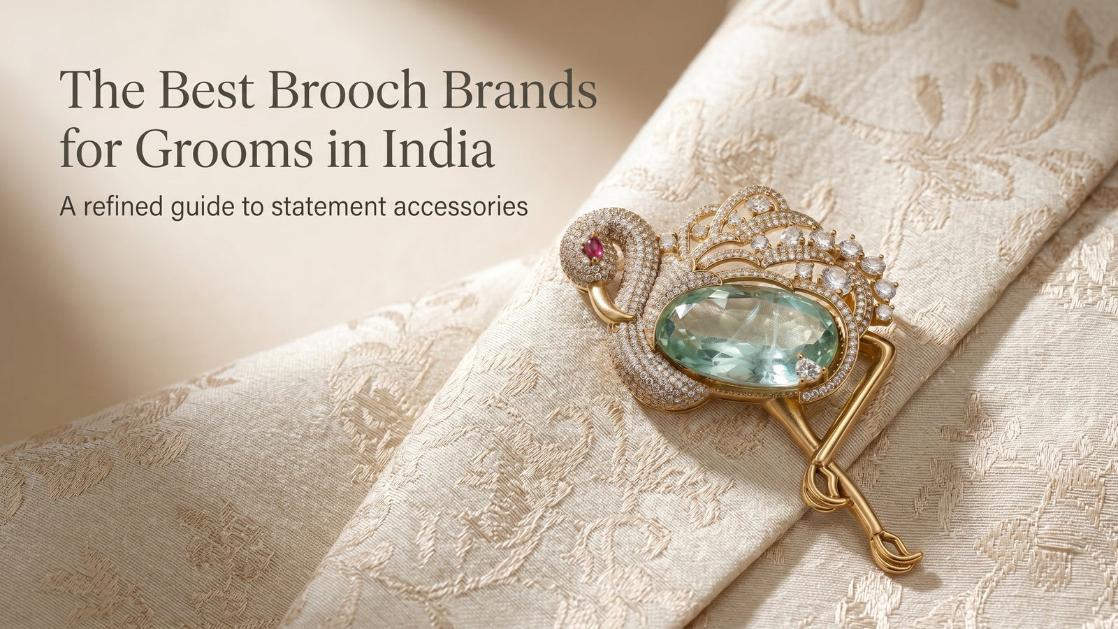 Peacock Suit Brooch for Indian Wedding