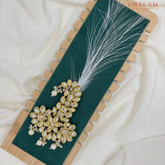 Royal Floral Design Kundan Wedding Brooch