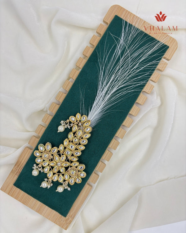 Royal Floral Design Kundan Wedding Brooch