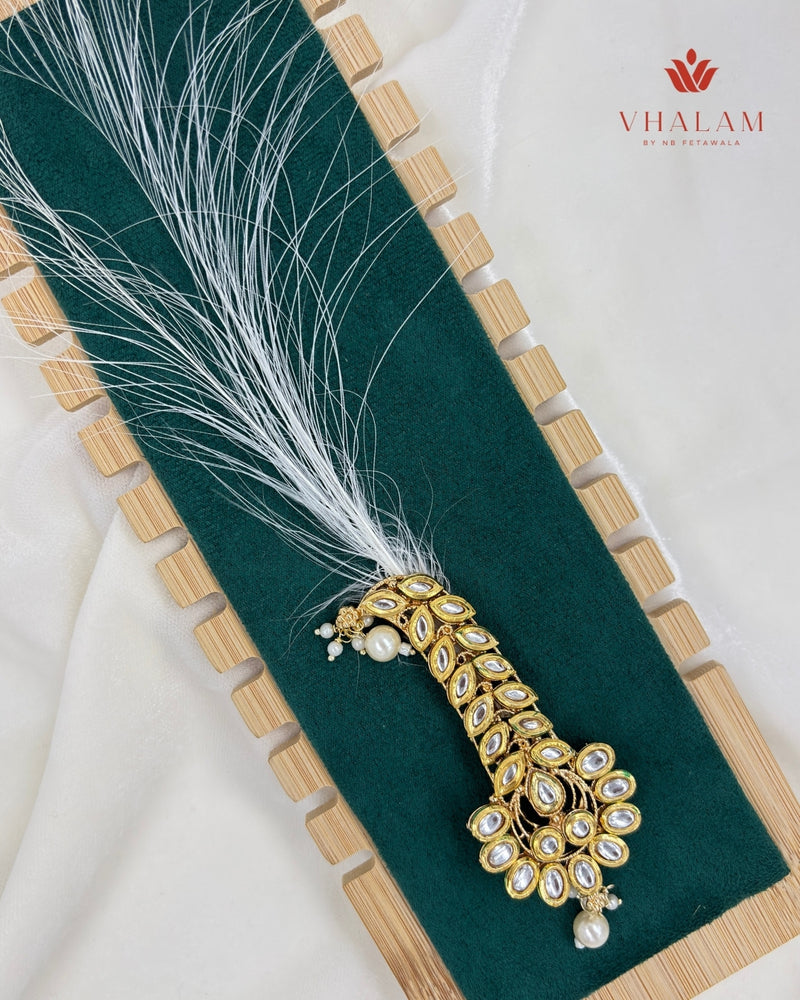 Classic Kundan Polki Turban Brooch