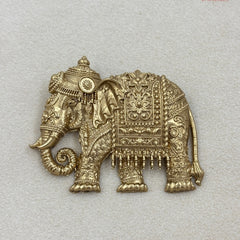 Imperial Royal Elephant Gold Button & Brooch Set