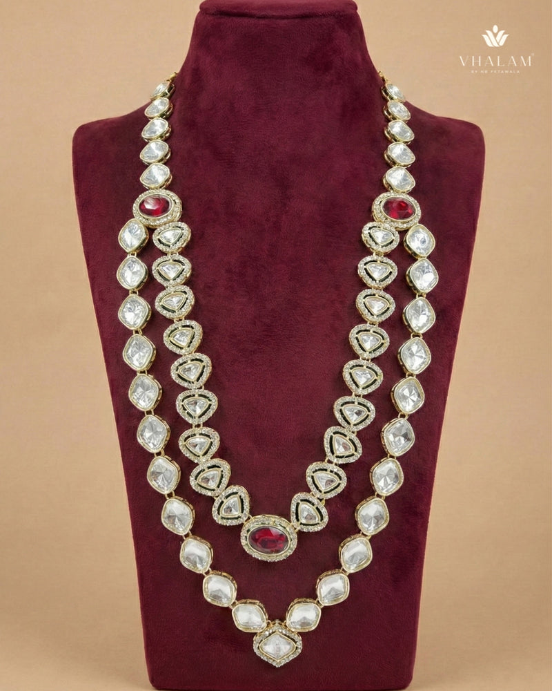 Ruby Heritage Polished Gold Double-Layer Mala