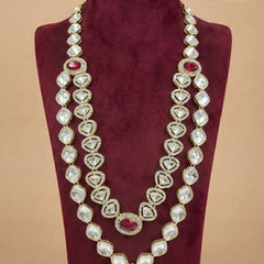 Ruby Heritage Polished Gold Double-Layer Mala