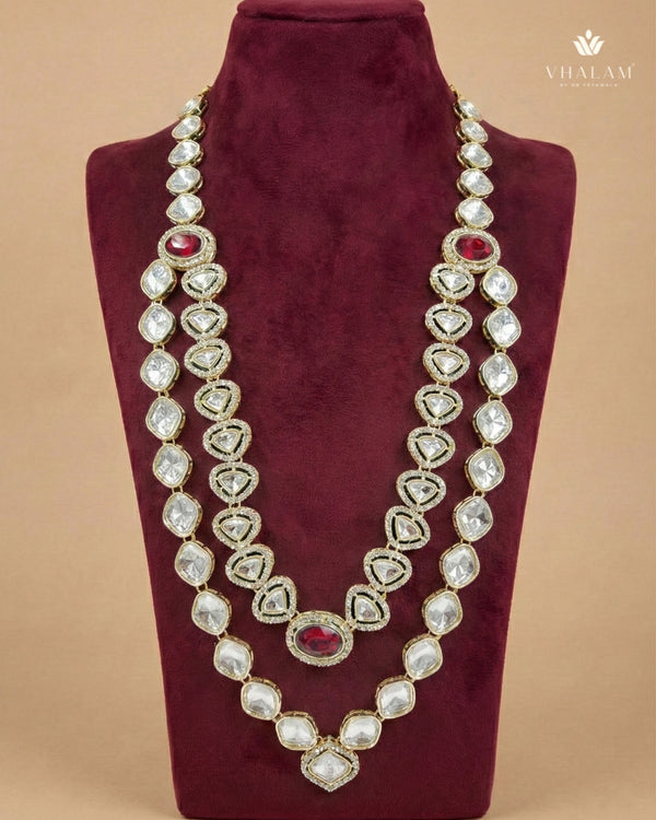 Ruby Heritage Polished Gold Double-Layer Mala