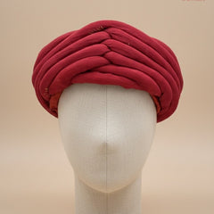 Classic Deep Red Textured Rajasthani Pagdi