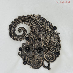 Vintage Paisley Floral Antique Suit Brooch With Buttons