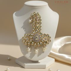 Royal Kundan Floral Turban Brooch with Pearls