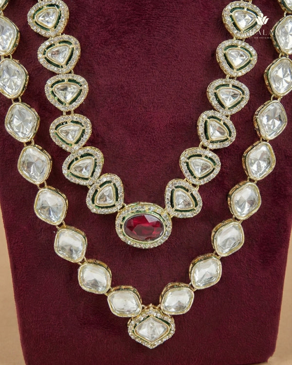 Ruby Heritage Polished Gold Double-Layer Mala