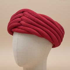 Classic Deep Red Textured Rajasthani Pagdi