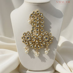 Royal Polki Kundan Floral Design Turban Brooch