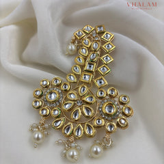 Royal Polki Kundan Floral Design Turban Brooch