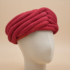 Classic Deep Red Textured Rajasthani Pagdi