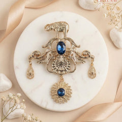 Shahi Gaja Sapphire Heritage Brooch