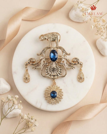 Shahi Gaja Sapphire Heritage Brooch