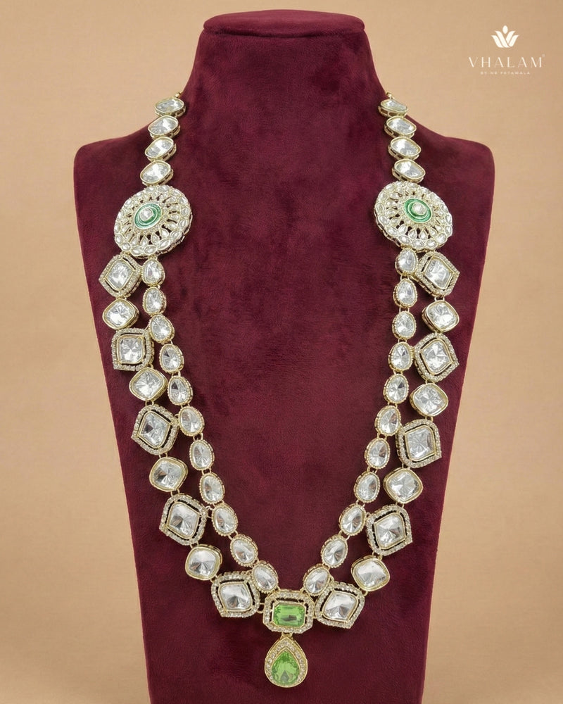 Emerald Statement Polished Gold Heritage Mala