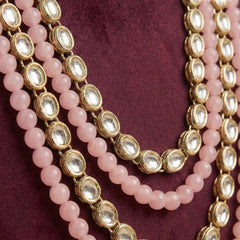 Royal Pink & Kundan 4-Layer Dulha Mala