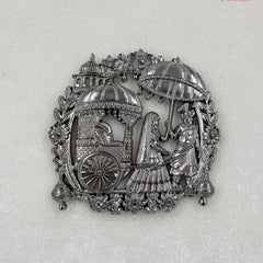 Shahi Barat Antique Silver Brooch & Button Set