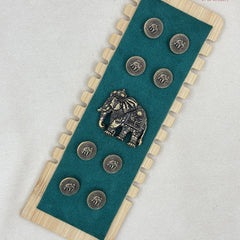 Imperial Royal Elephant Antique Button & Brooch Set
