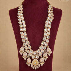 Dulha Light Pink Meenakari & Polki Single-Strand Mala