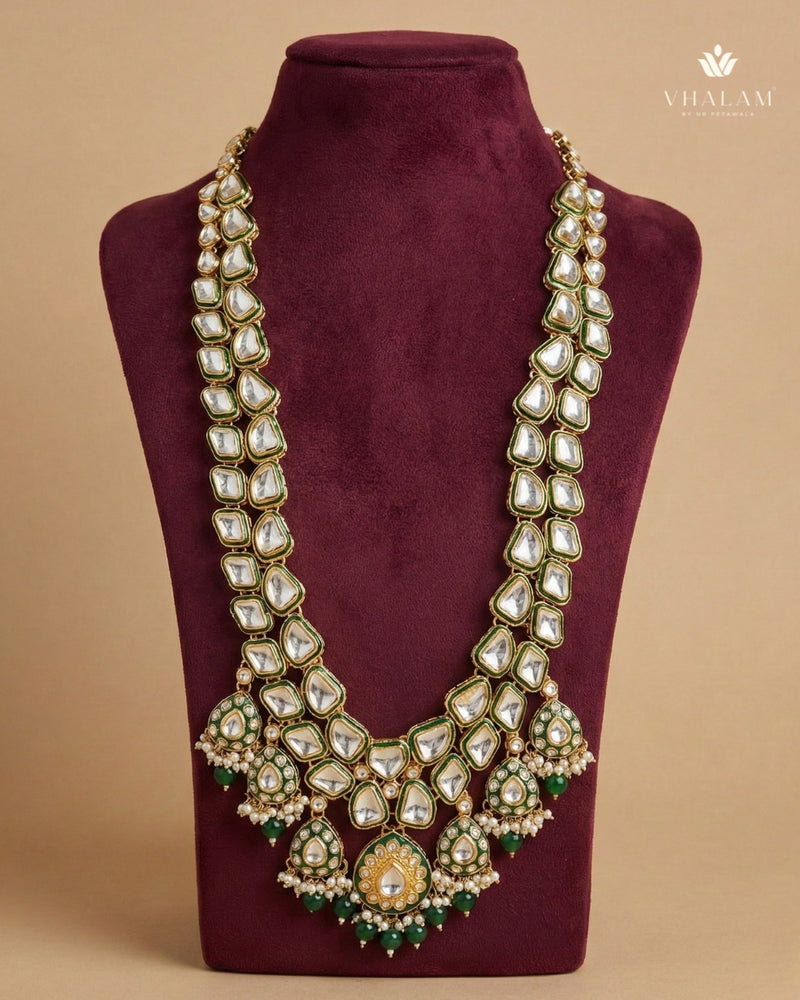 Groom Heavy Polki Meenakari Single-Strand Mala