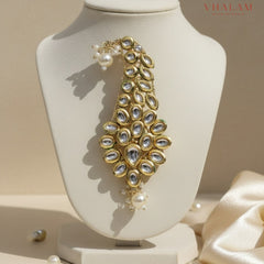 Classic White Polki Kundan Turban Brooch