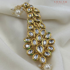 Classic White Polki Kundan Turban Brooch