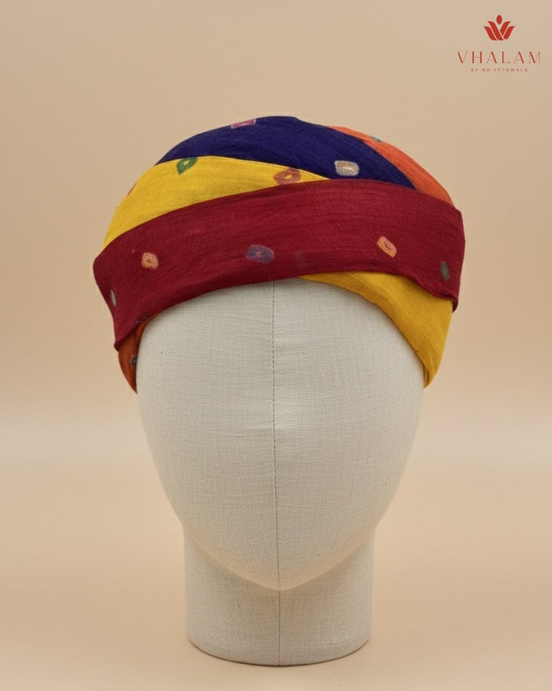 Multicolor Pachrangi Bandhani Pagdi