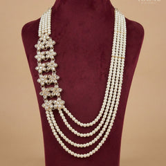 Groom Pearl & Floral Kundan Multi-Layer Mala