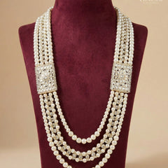 Groom Pearl & Kundan Side Panel Multi-Layer Mala