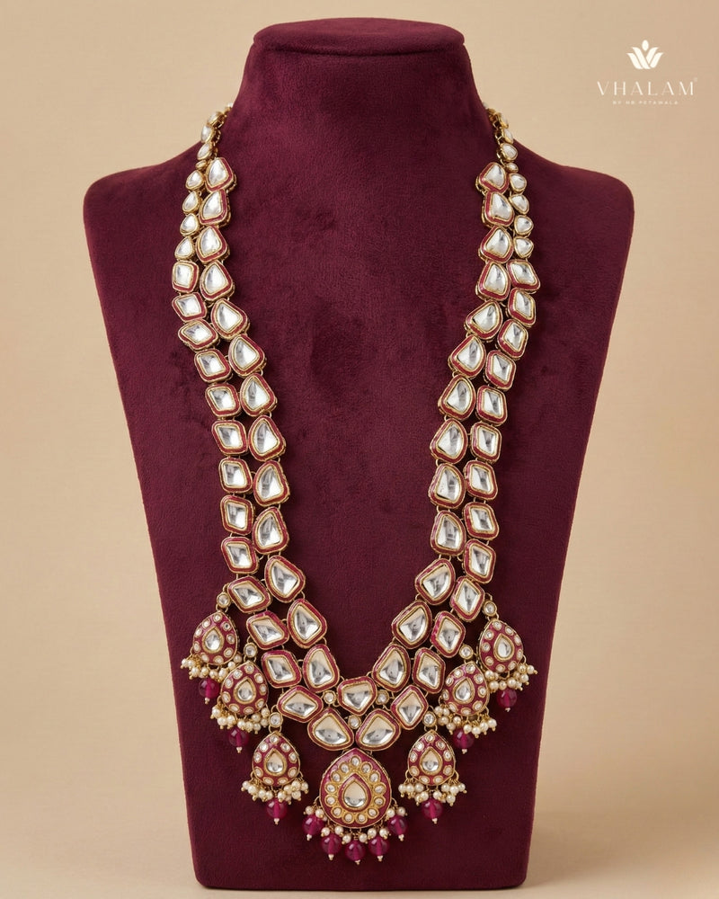 Groom Heavy Polki & Rani Meenakari Single Mala
