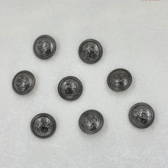 Shahi Barat Antique Silver Brooch & Button Set