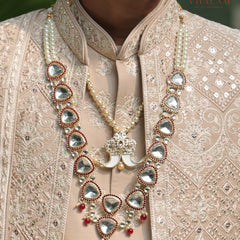 6-Piece Groom's Set for Champagne Beige/ Light Gold Sherwani