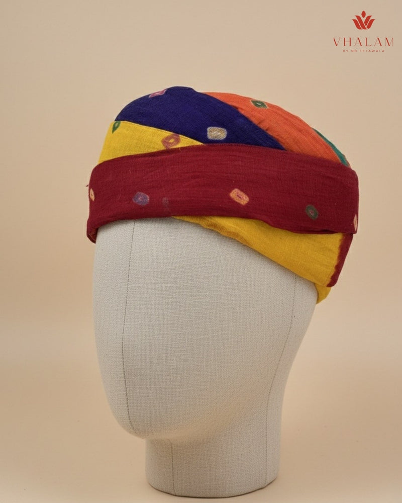 Multicolor Pachrangi Bandhani Pagdi