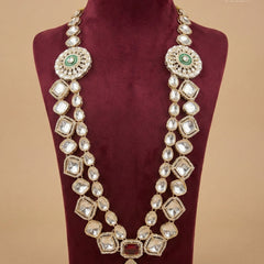 Ruby Heritage Double-Layer Polished Gold Mala