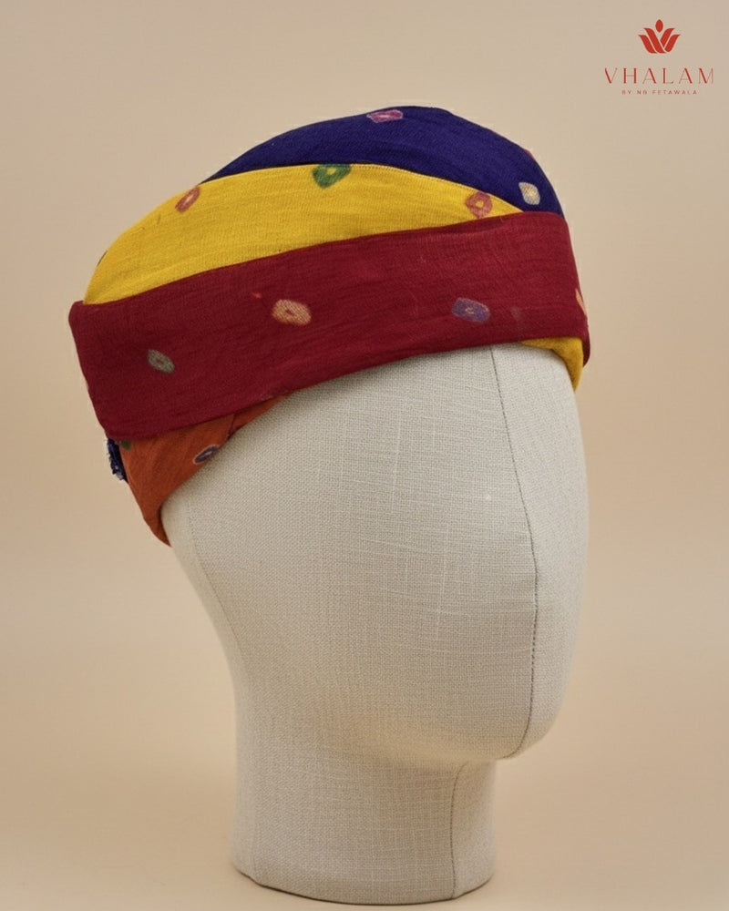 Multicolor Pachrangi Bandhani Pagdi