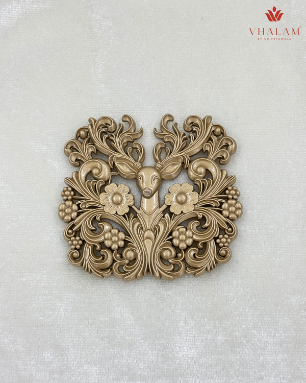 Shahi Mayur Gold Heritage Brooch & Button Set