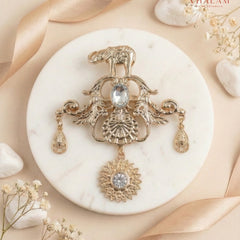 Shahi Gaja Diamond-Tone Heritage Brooch