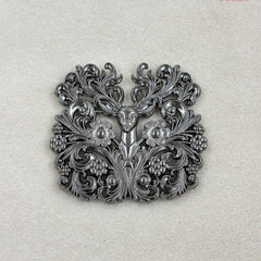 Stag Heritage Silver Button & Brooch Set