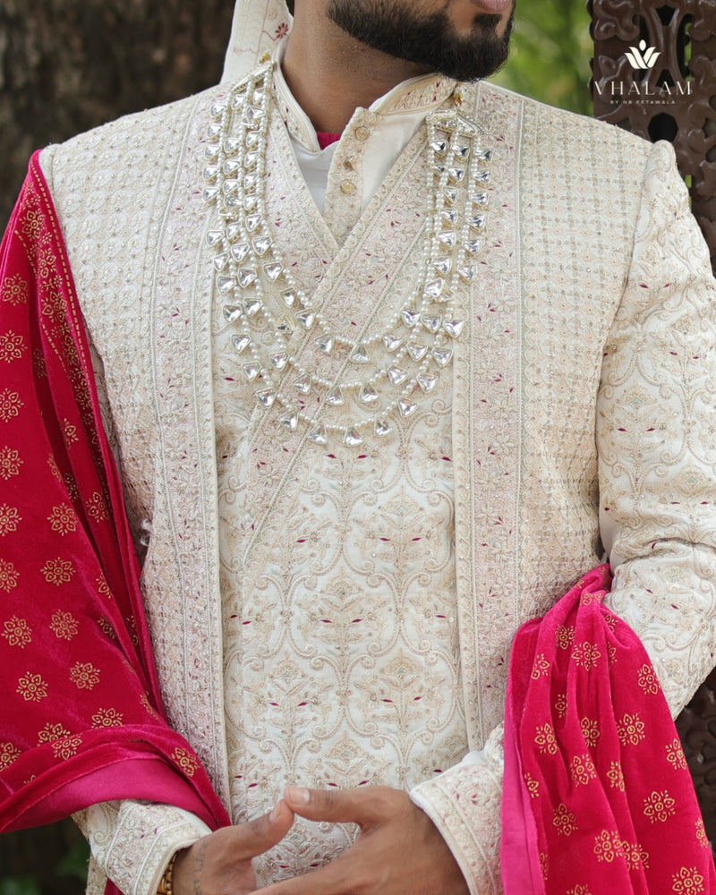 Royal 3-Layer Graduated Pearl Dulha Mala