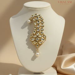 Classic Leaf Cluster Kundan Work Turban Brooch