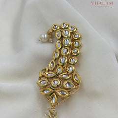 Classic Leaf Cluster Kundan Work Turban Brooch