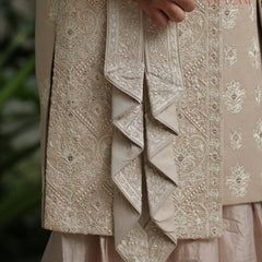 6-Piece Groom's Set for Champagne Beige/ Light Gold Sherwani