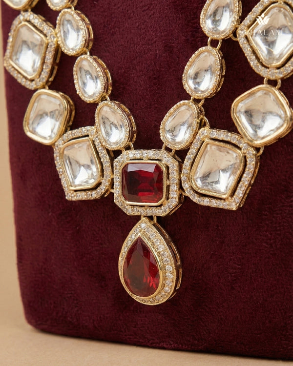 Ruby Heritage Double-Layer Polished Gold Mala