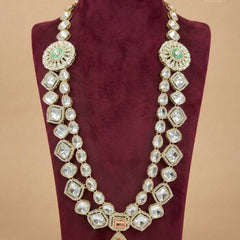 Peach Heritage Double-Layer Polished Gold Mala