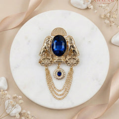 Shahi Simha Sapphire Heritage Brooch