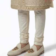 Cream Canary - Cream Hand Embroidered Loafers
