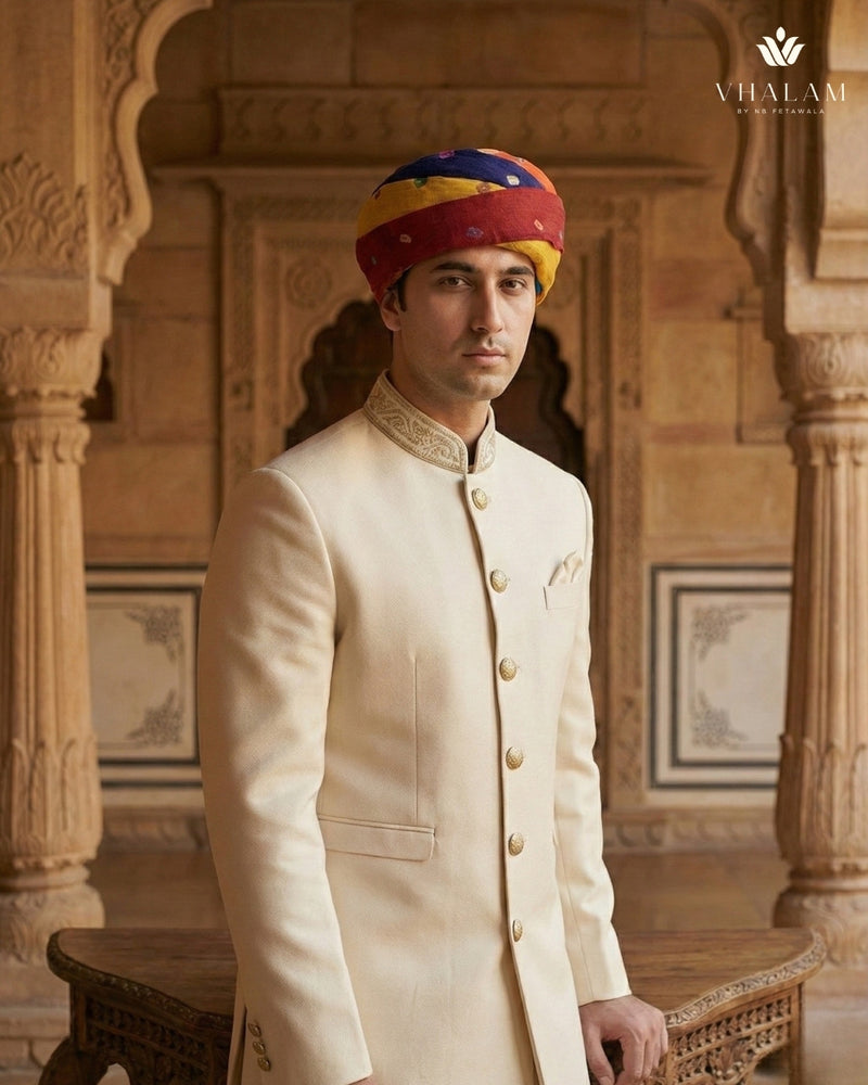Multicolor Pachrangi Bandhani Pagdi