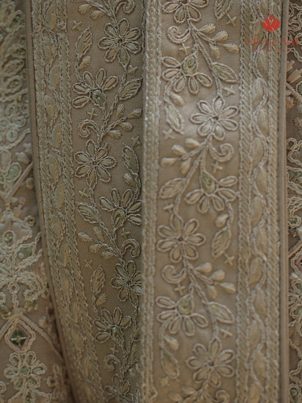 6-Piece Groom's Set for Champagne Beige/ Light Gold Sherwani