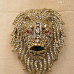 Gold Lion Brooch