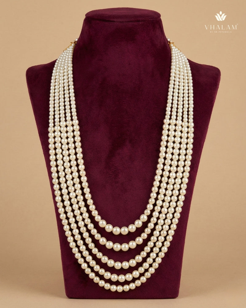 Dulha Five-Layer Classic Pearl Mala